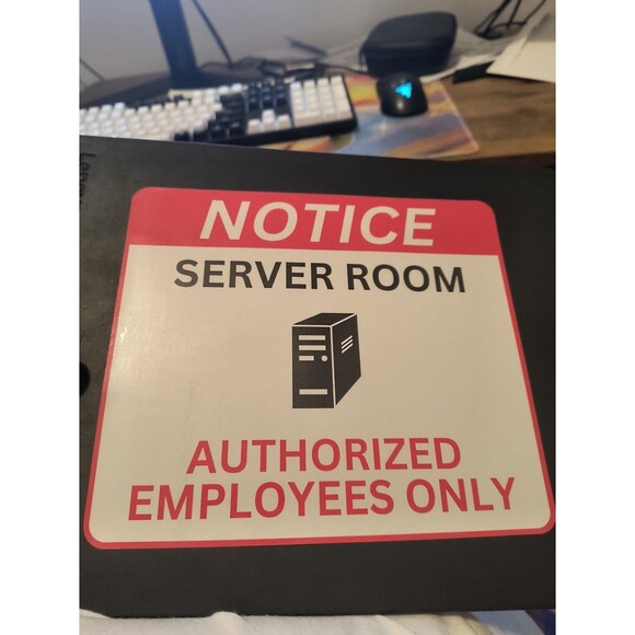 Decal Sticker Sign Server Room Waterproof Vinyl - Picture 3 of 3